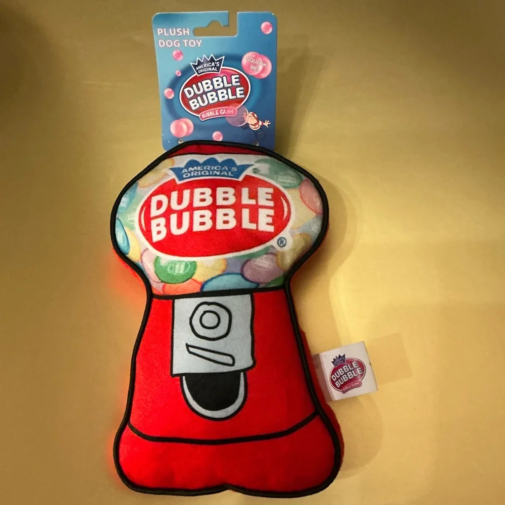 Red Plush Gumball Machine Small Medium Dog Toy